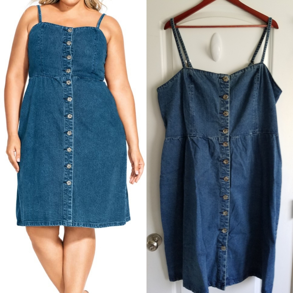 NWT City Chic Demin Dress